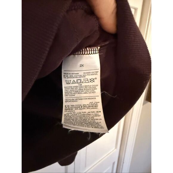 Old Navy burgundy dynamic fleece half zip pullover sweater 2x - Picture 4 of 9